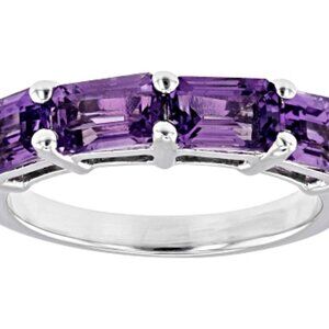NWOT Canela Amethyst Rhodium Over Sterling Silver Ring 1.98ctw - Sz 5